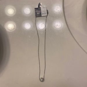 Silver ball necklace
